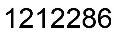 Number 1212286 black image