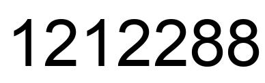 Number 1212288 black image