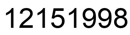 Número 12151998 imagen negro