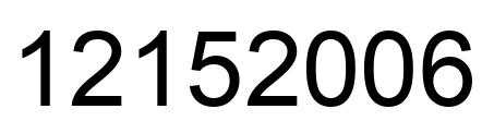 Number 12152006 black image
