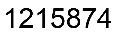 Number 1215874 black image