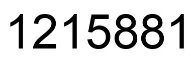 Number 1215881 black image