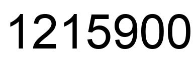 Number 1215900 black image