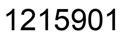 Number 1215901 black image