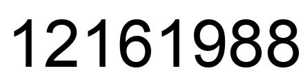 Number 12161988 black image