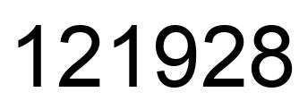 Number 121928 black image