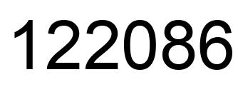 Number 122086 black image