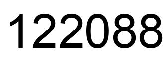 Number 122088 black image