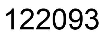 Number 122093 black image