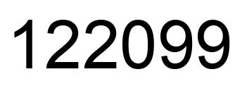 Número 122099 imagen negro