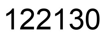 Number 122130 black image