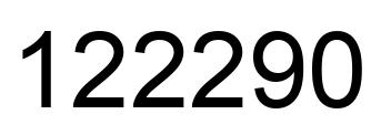 Number 122290 black image