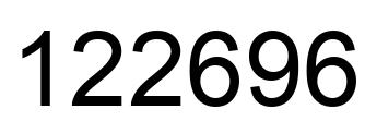 Number 122696 black image