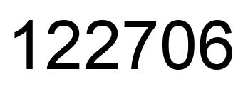 Number 122706 black image