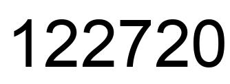 Number 122720 black image