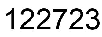 Number 122723 black image
