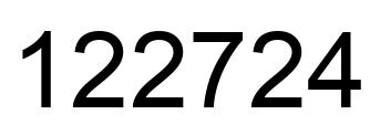 Número 122724 imagen negro