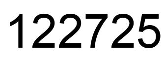 Número 122725 imagen negro