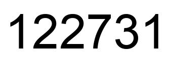 Número 122731 imagen negro