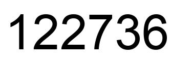 Número 122736 imagen negro