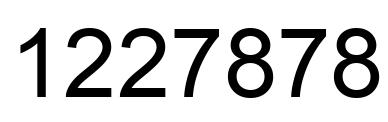 Number 1227878 black image