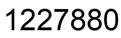 Number 1227880 black image