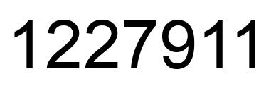 Number 1227911 black image