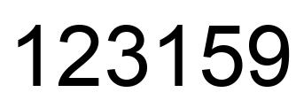 Número 123159 imagen negro