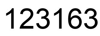 Number 123163 black image