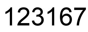 Número 123167 imagen negro