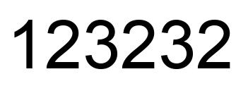 Number 123232 black image