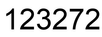 Number 123272 black image
