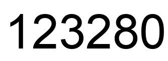 Number 123280 black image