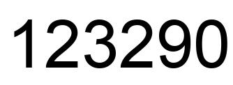 Number 123290 black image