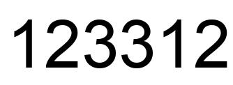 Number 123312 black image