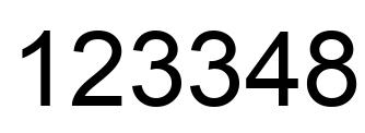 Number 123348 black image