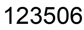 Number 123506 black image