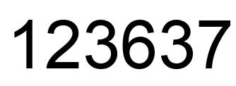 Number 123637 black image