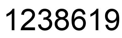 Number 1238619 black image
