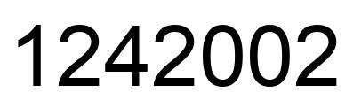 Number 1242002 black image