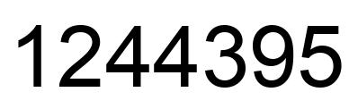 Number 1244395 black image