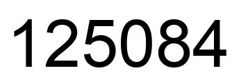Number 125084 black image