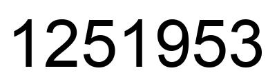 Number 1251953 black image