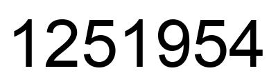 Number 1251954 black image