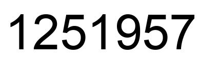Number 1251957 black image
