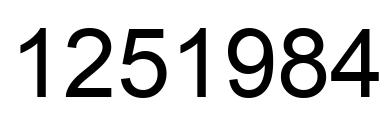 Número 1251984 imagen negro