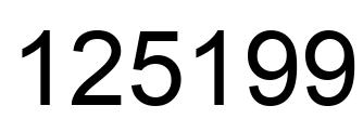 Number 125199 black image