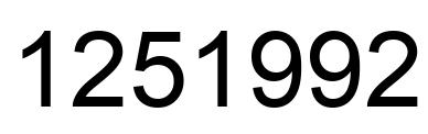 Number 1251992 black image