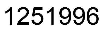Número 1251996 imagen negro
