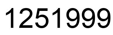 Número 1251999 imagen negro